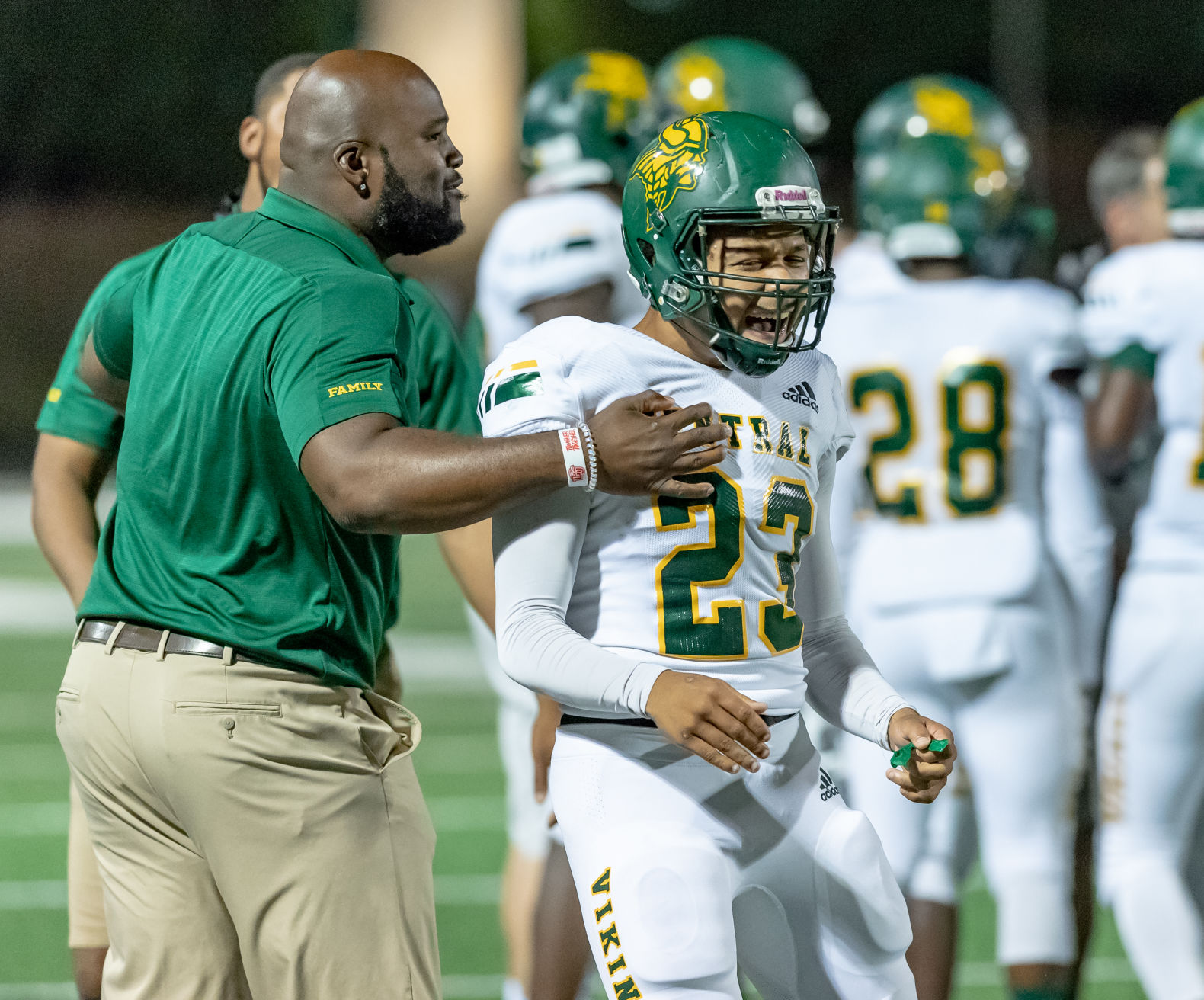 Friday night high school football action